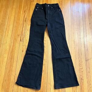 Madewell Jeans Womens 23 Perfect Vintage Falre Black Pants High Rise